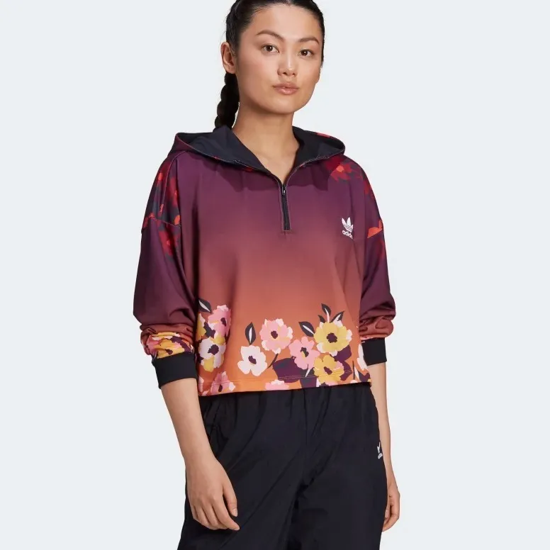 adidas  |Flower Patterns Collaboration Long Sleeves Medium Logo