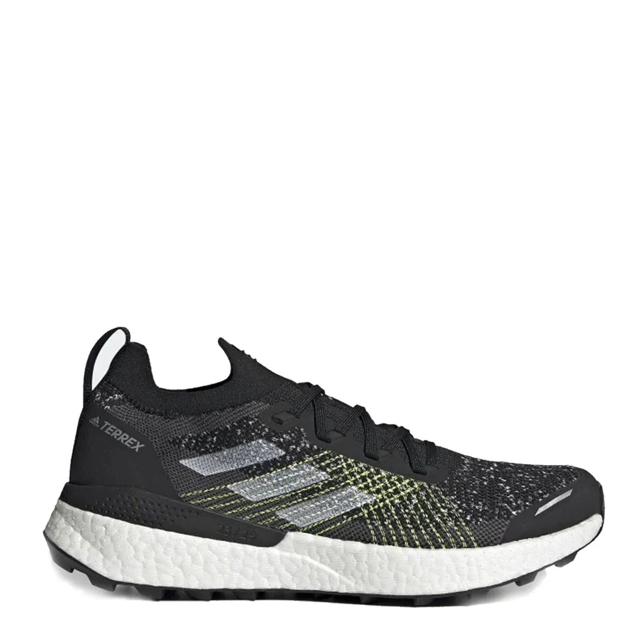 Adidas Terrex Two Ultra Trail Running Shoes Core Black / Cloud White / Solar Yellow