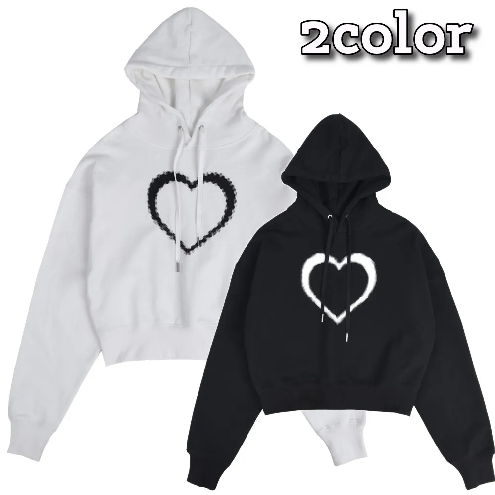 AEAE  |Heart Street Style Long Sleeves Hoodies & Sweatshirts