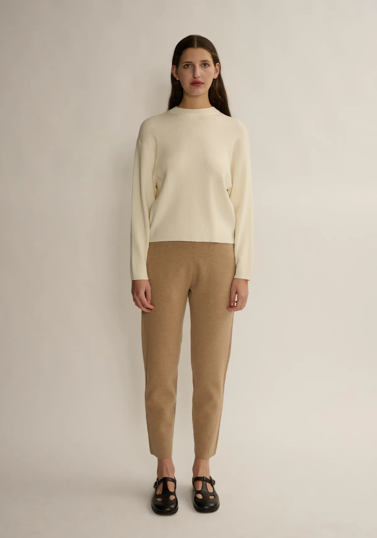 Aletta Wool Cotton Sweater - Ivory