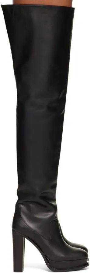 Alexander McQueen Black Leather Boots