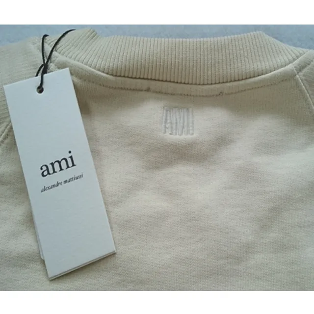 AMI PARIS  |Heart Unisex Long Sleeves Plain Cotton Logo