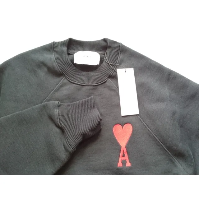 AMI PARIS  |Heart Unisex Long Sleeves Plain Cotton Logo