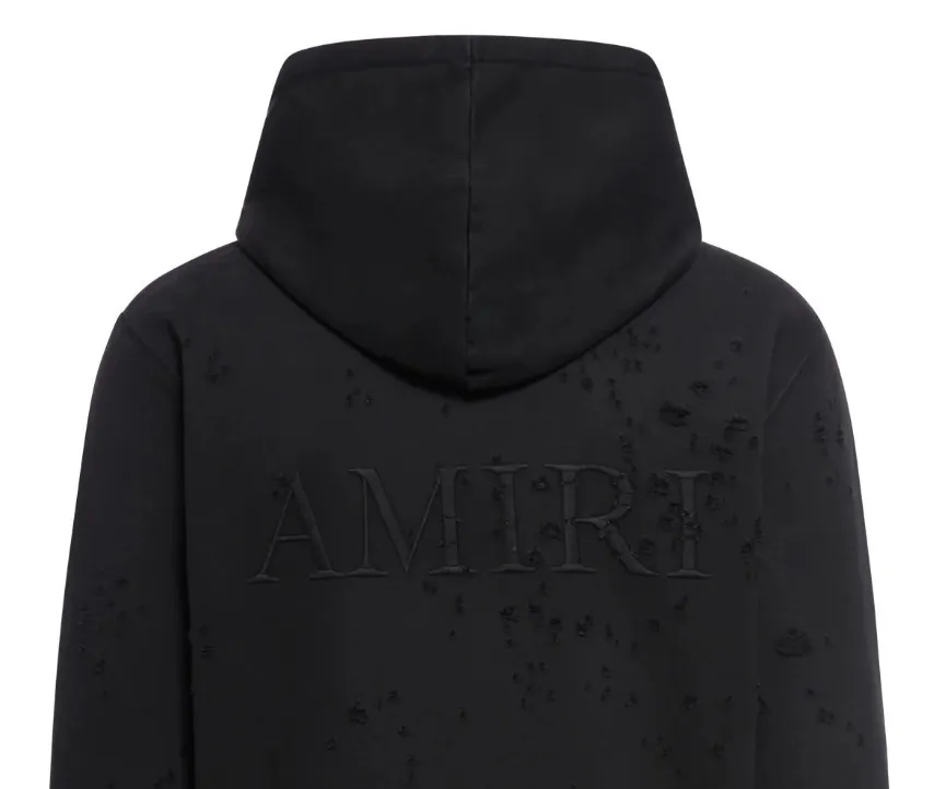 AMIRI  |Unisex Street Style Long Sleeves Plain Cotton Logo Hoodies