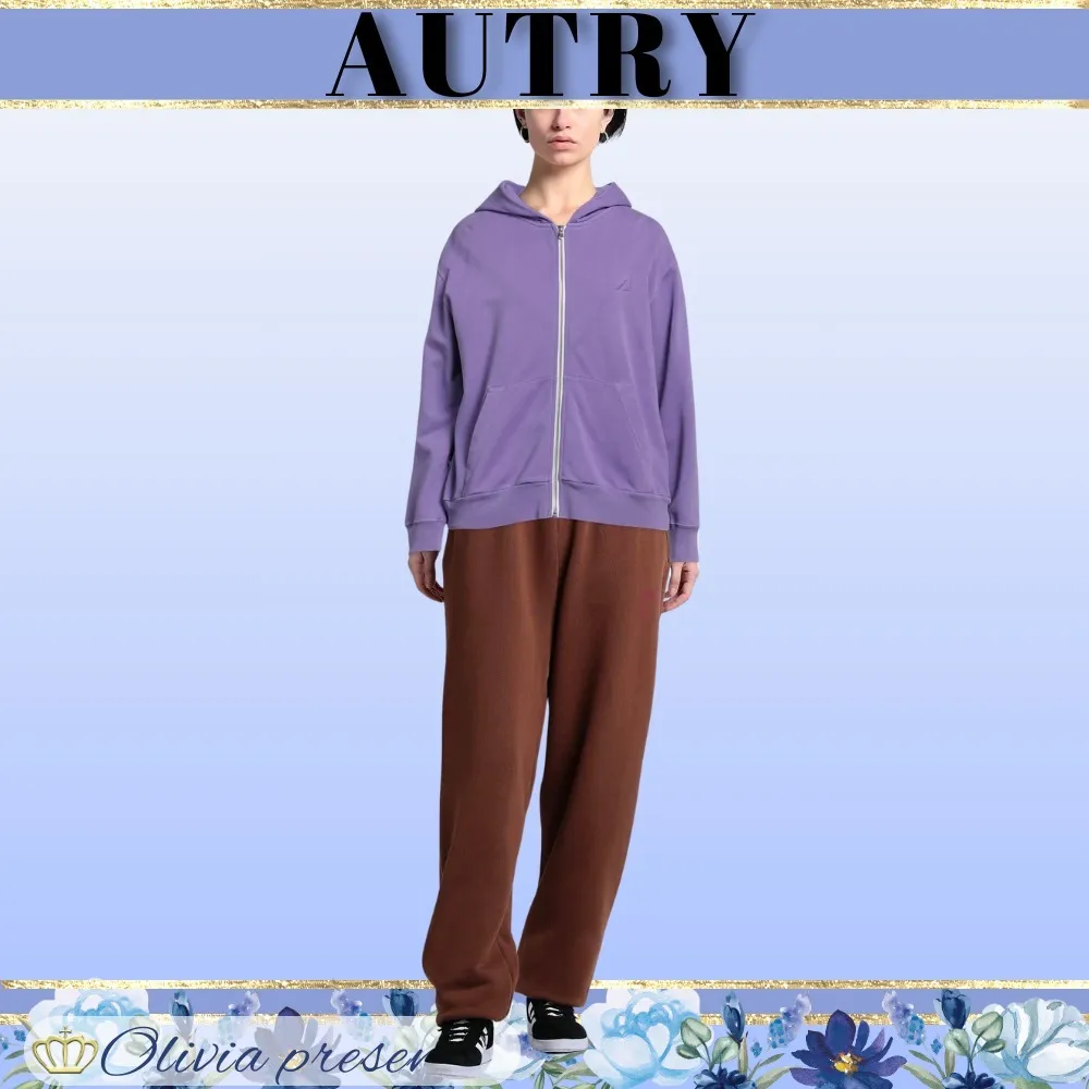 AUTRY  |Street Style Long Sleeves Plain Cotton Logo