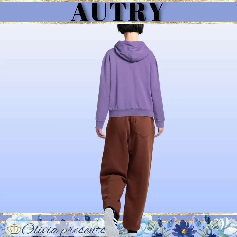 AUTRY  |Street Style Long Sleeves Plain Cotton Logo