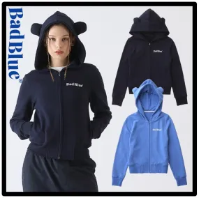 Bad Blue  |Street Style Logo Hoodies & Sweatshirts