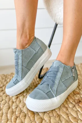 Blowfish Mamba Wedge Sneakers- Sweet Grey