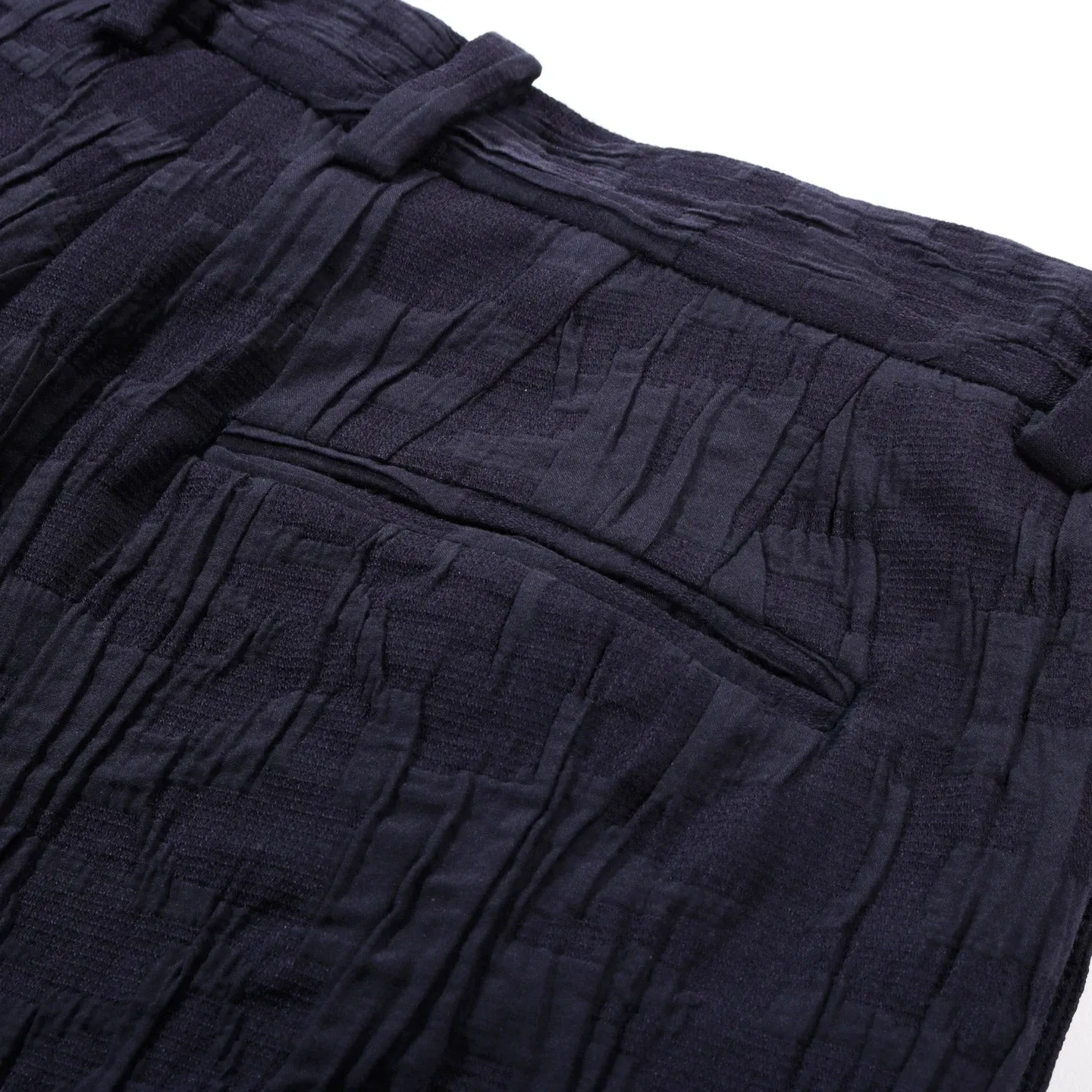 BLUE BLUE JAPAN FLOATING JACQUARD PANTS DARK NAVY