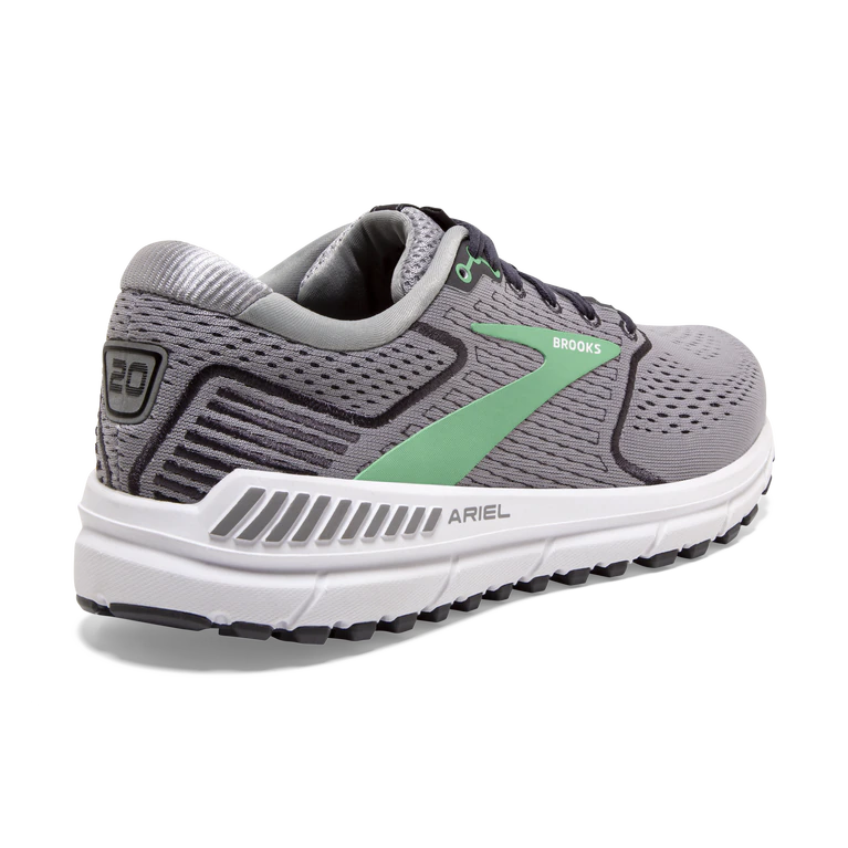 Brooks Womens Ariel 20 Athletic Shoes- Grey/Green