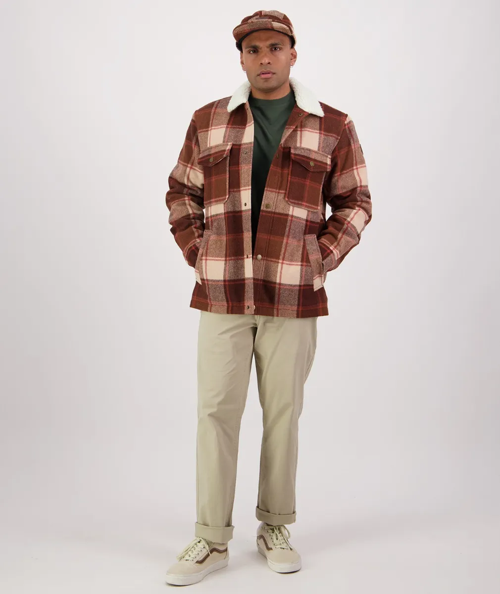 Buy Mens Kaituna Sherpa Jacket Mackenzie Check - Swanndri NZ