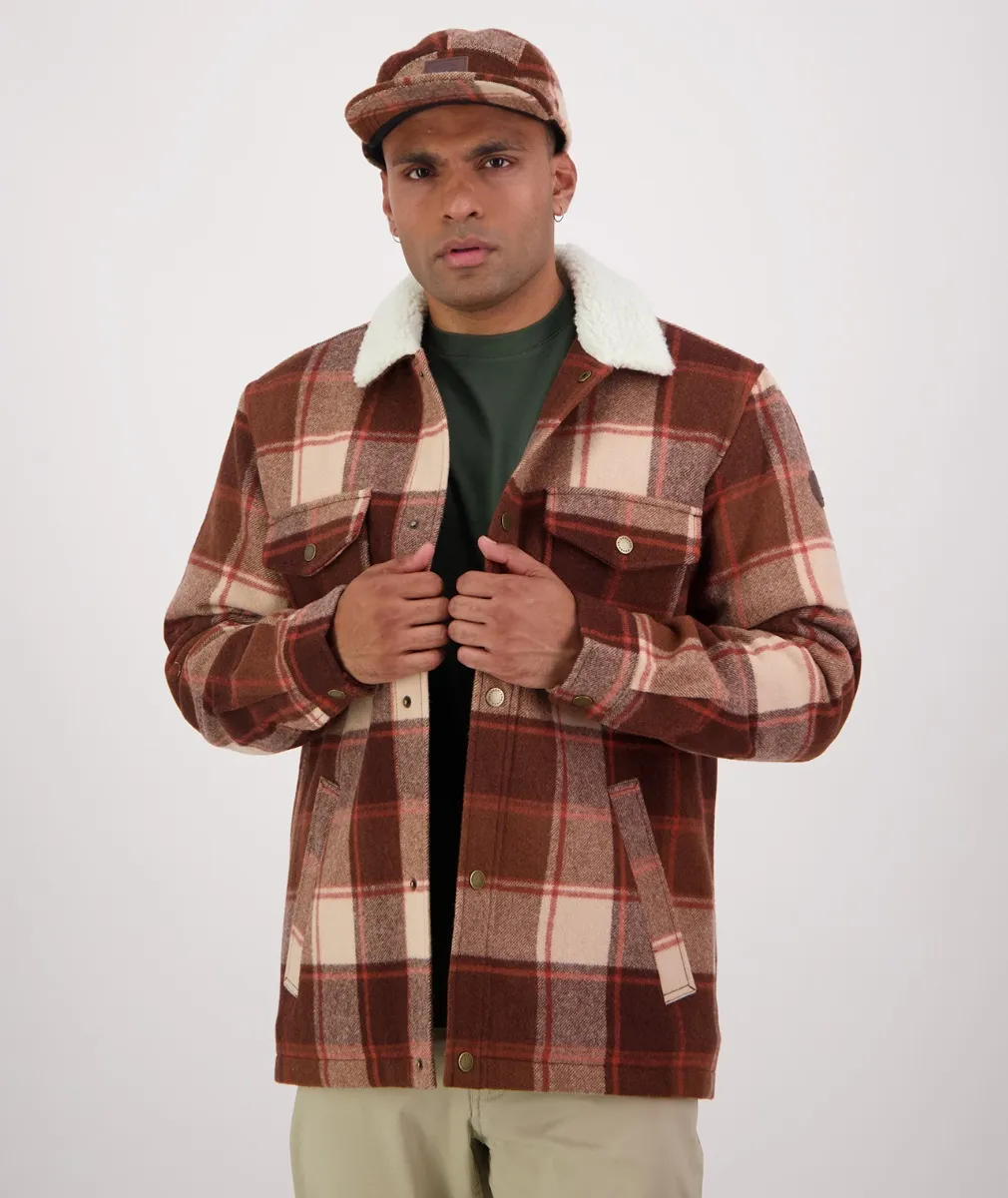 Buy Mens Kaituna Sherpa Jacket Mackenzie Check - Swanndri NZ