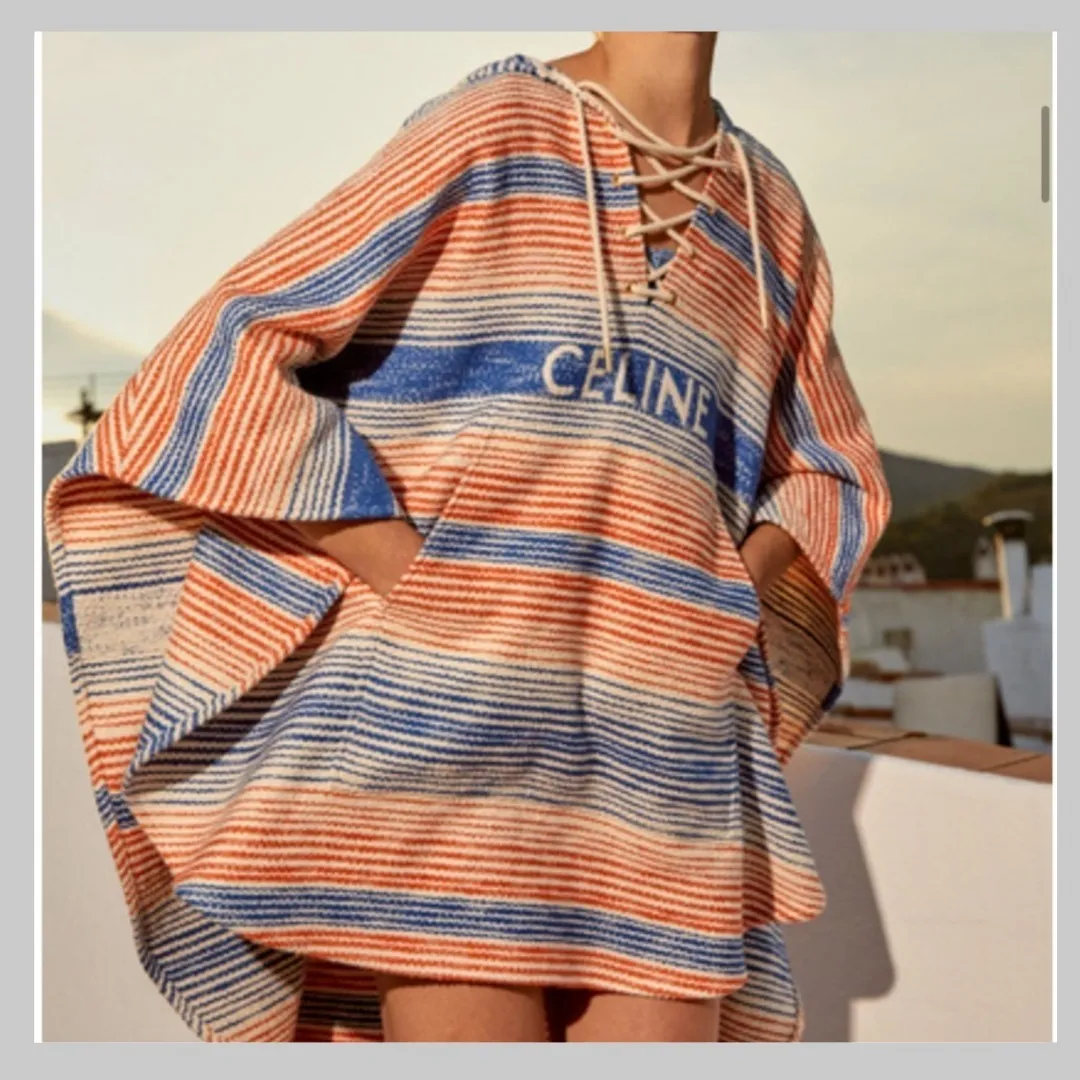 CELINE  |Stripes Unisex Dolman Sleeves Long Sleeves Logo Outlet