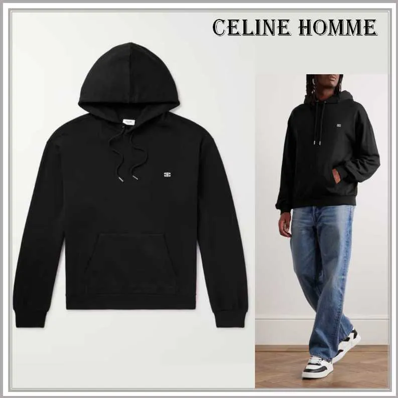 CELINE  |Unisex Cashmere Street Style Long Sleeves Cotton Logo Luxury