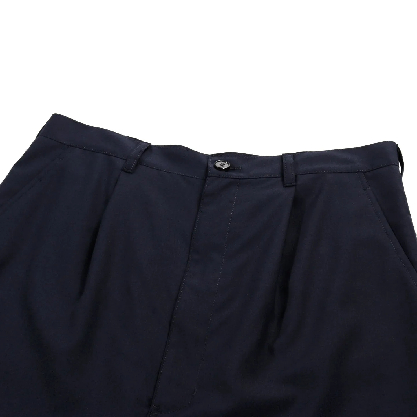 COMME DES GARCONS HOMME P102 PLEATED SUIT PANT NAVY