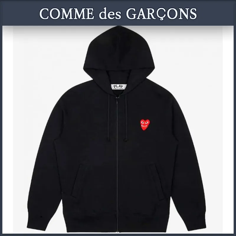 COMME des GARCONS  |Unisex Street Style Logo Designers Hoodies