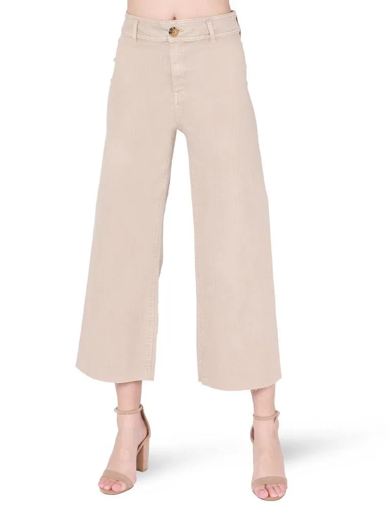 Dex Super Highrise Culotte Pant In light Tan