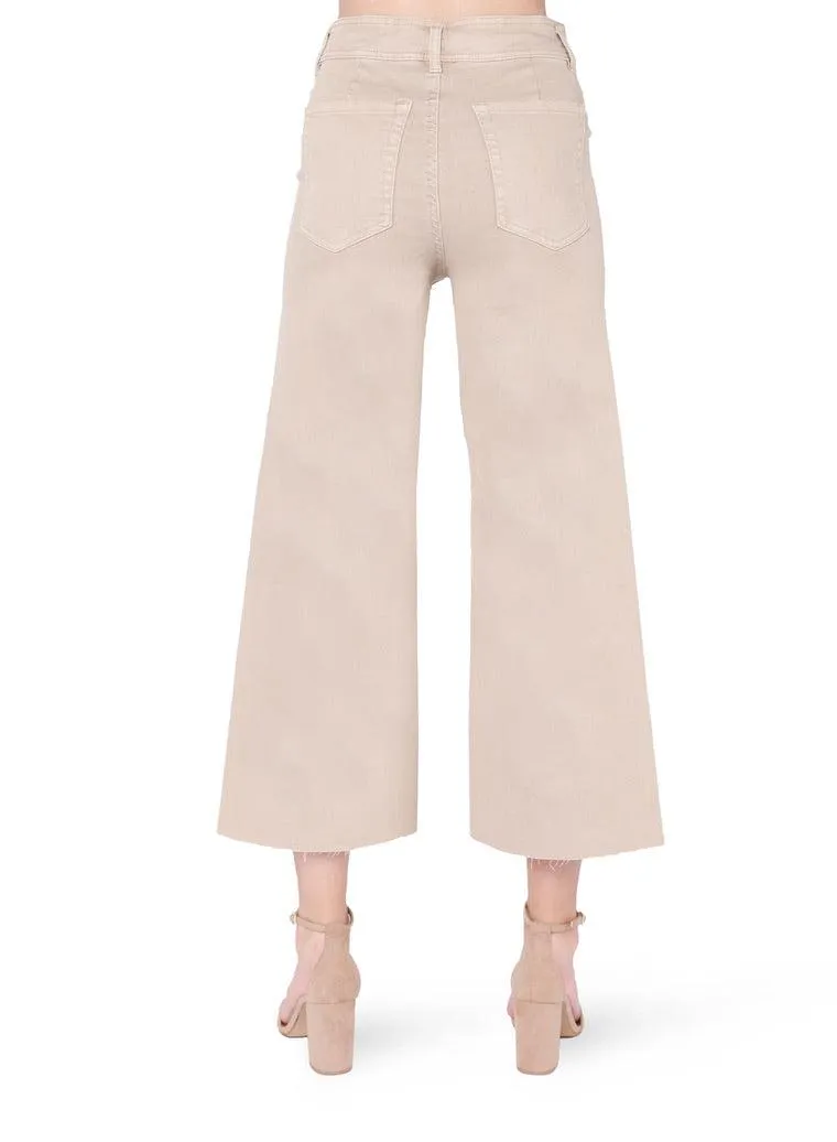 Dex Super Highrise Culotte Pant In light Tan