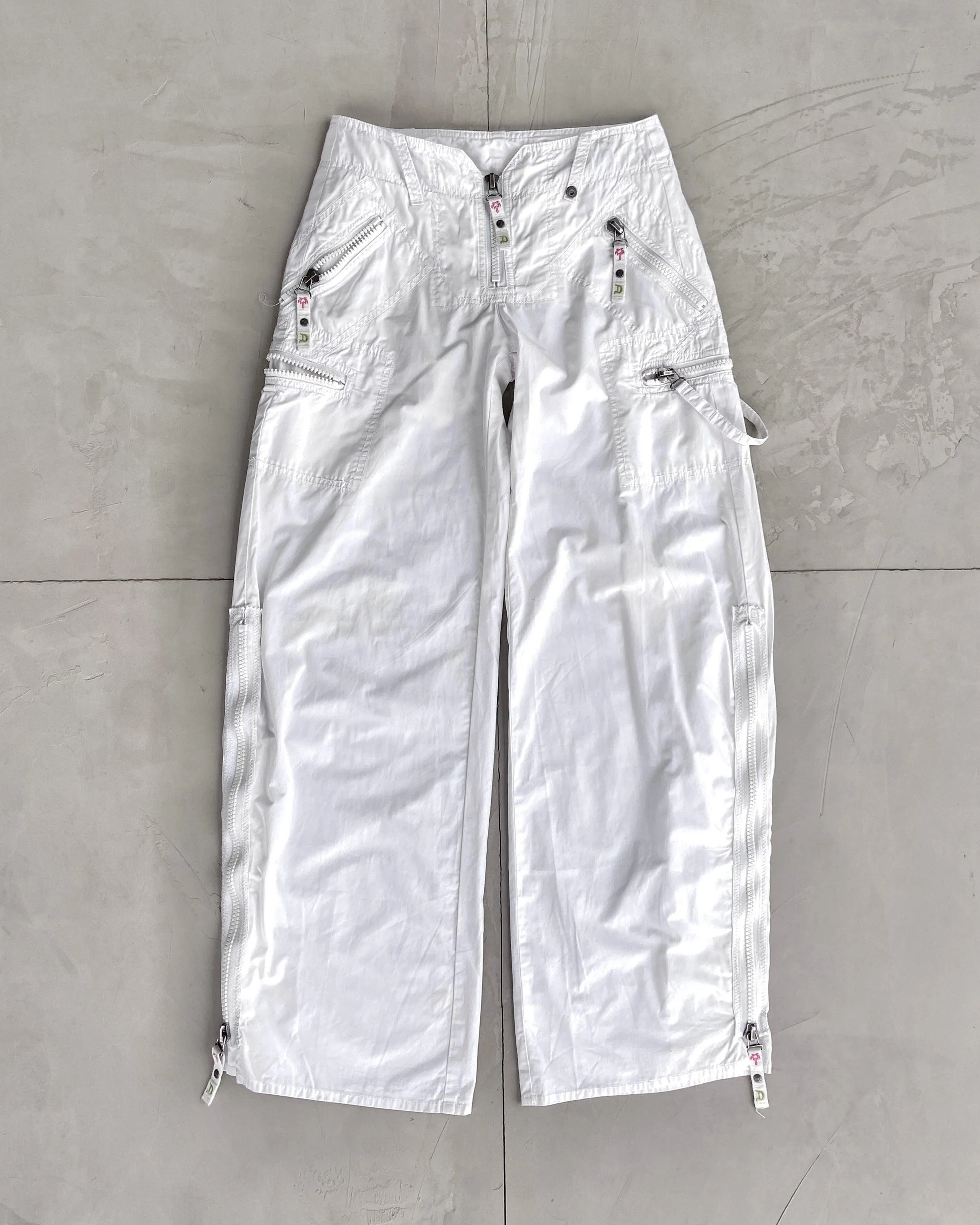 DIESEL 2000'S WHITE CARGO TROUSERS - W28