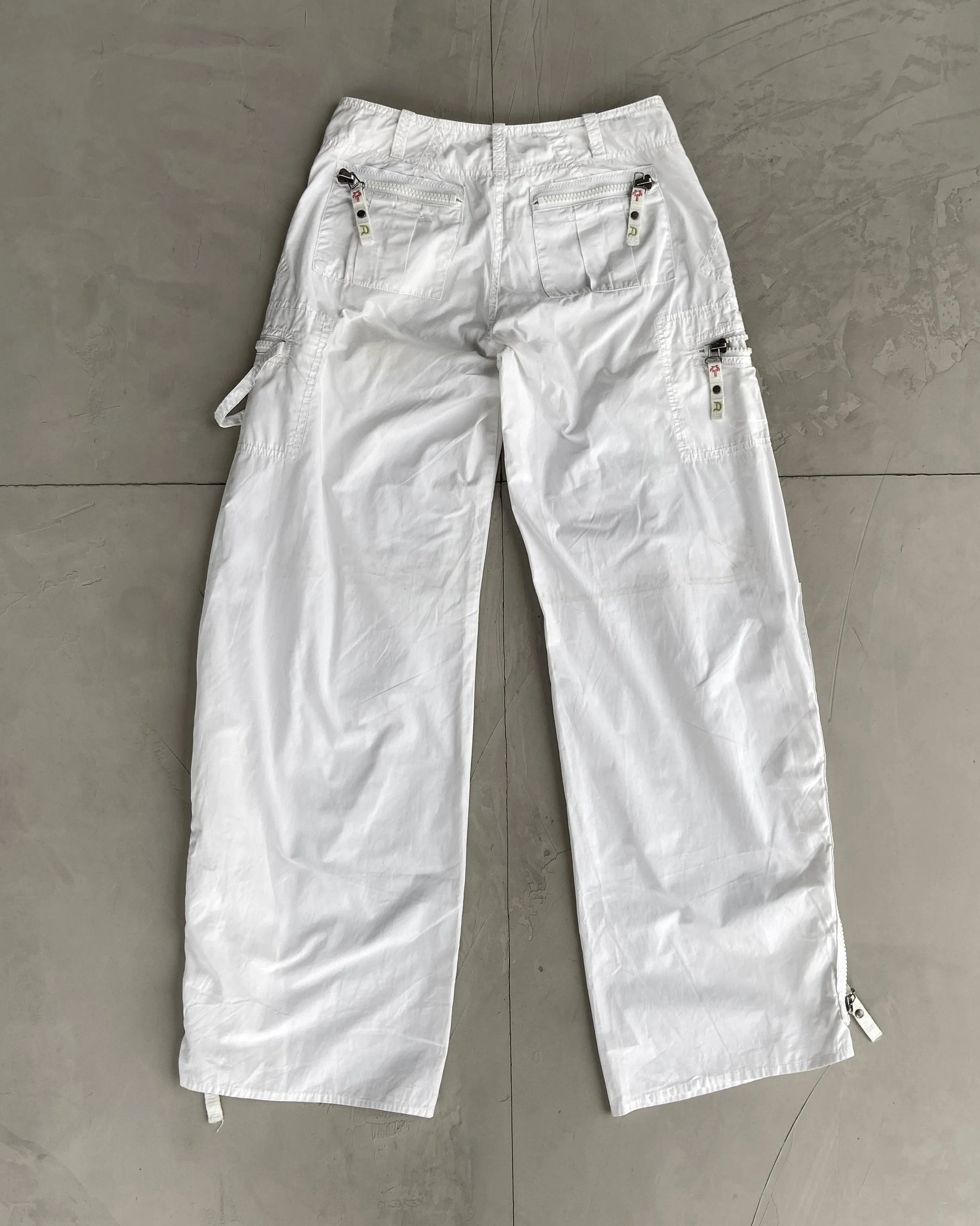 DIESEL 2000'S WHITE CARGO TROUSERS - W28