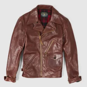 Double Helix D-Pocket Frisco Horsehide  Leather Jacket