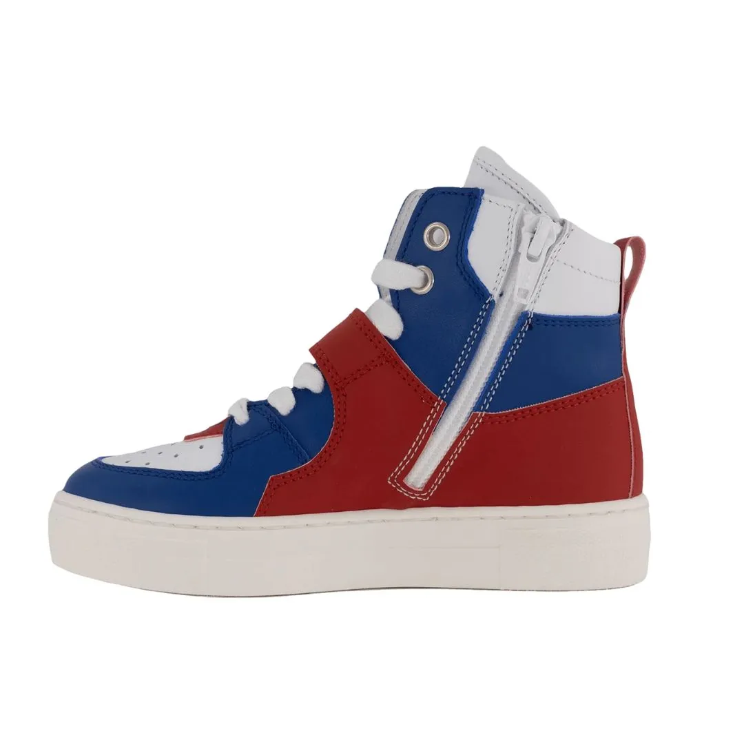 Dsquared2 Sneaker High Top Blue; White & Red