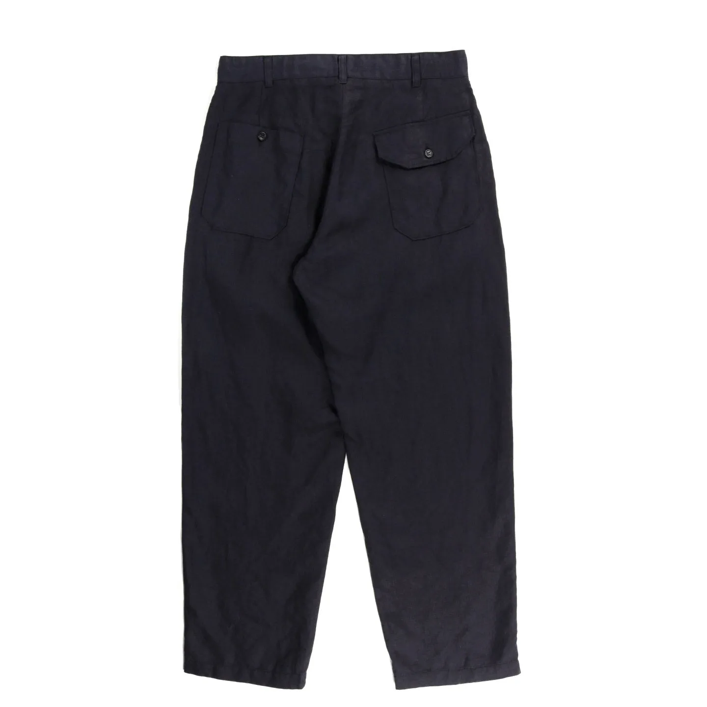 ENGINEERED GARMENTS CARLYLE PANT NAVY LINEN TWILL