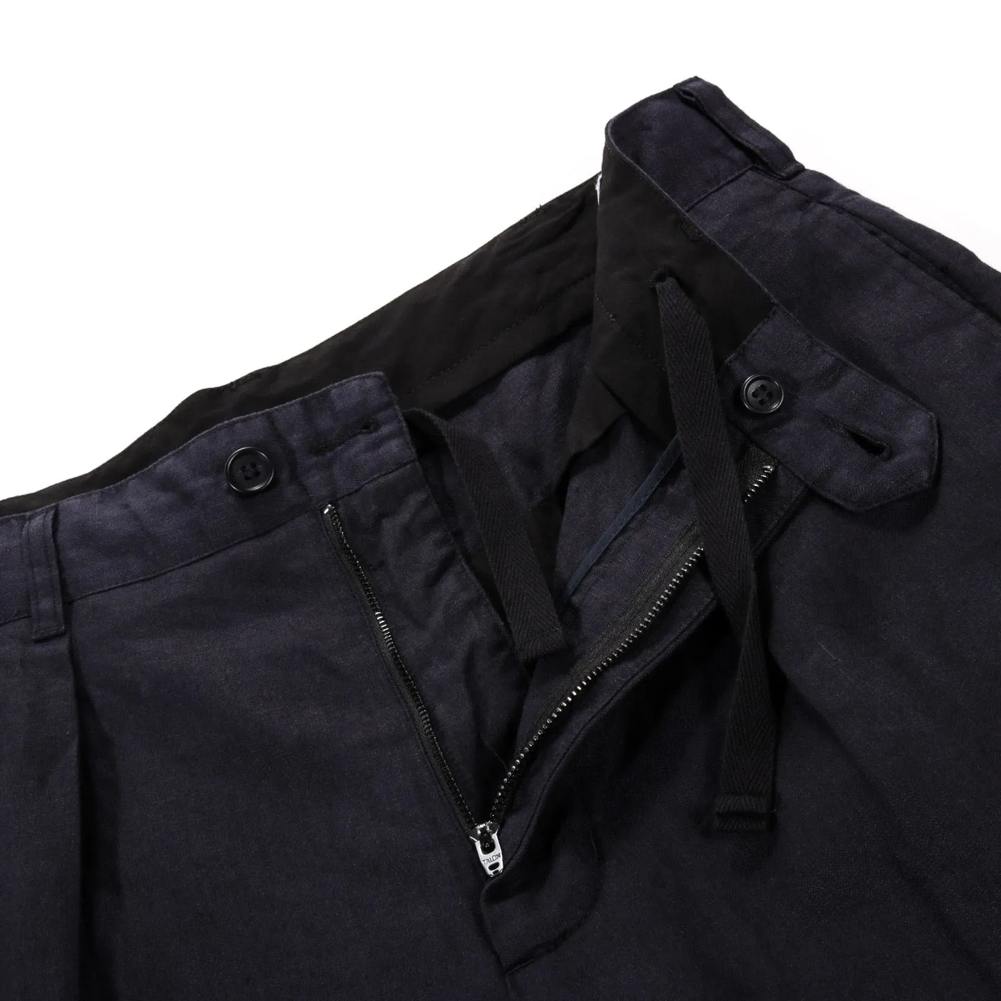 ENGINEERED GARMENTS CARLYLE PANT NAVY LINEN TWILL