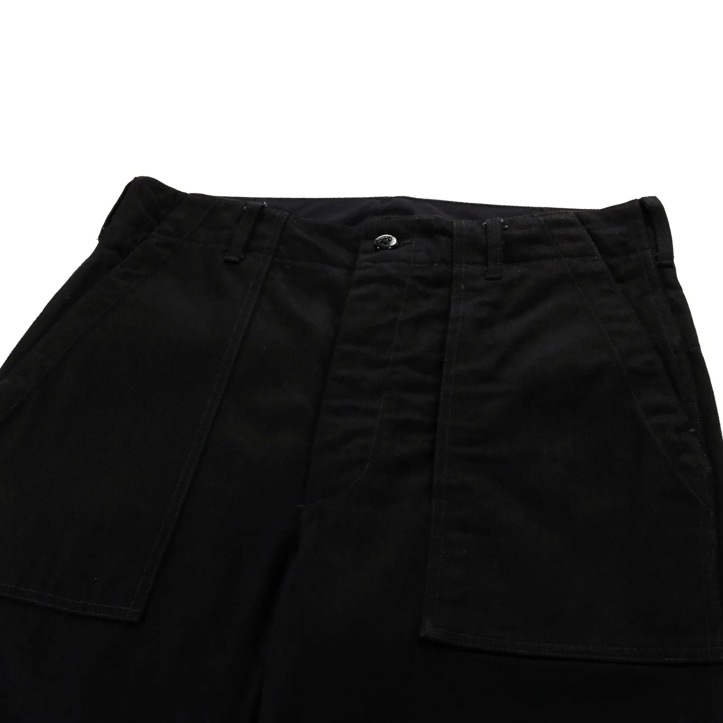 ENGINEERED GARMENTS FATIGUE PANT BLACK COTTON BULL DENIM