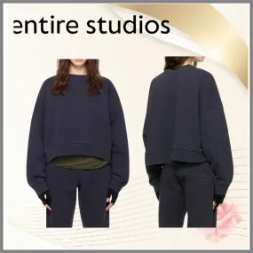 entire studios  |Street Style Long Sleeves Plain Cotton Hoodies & Sweatshirts