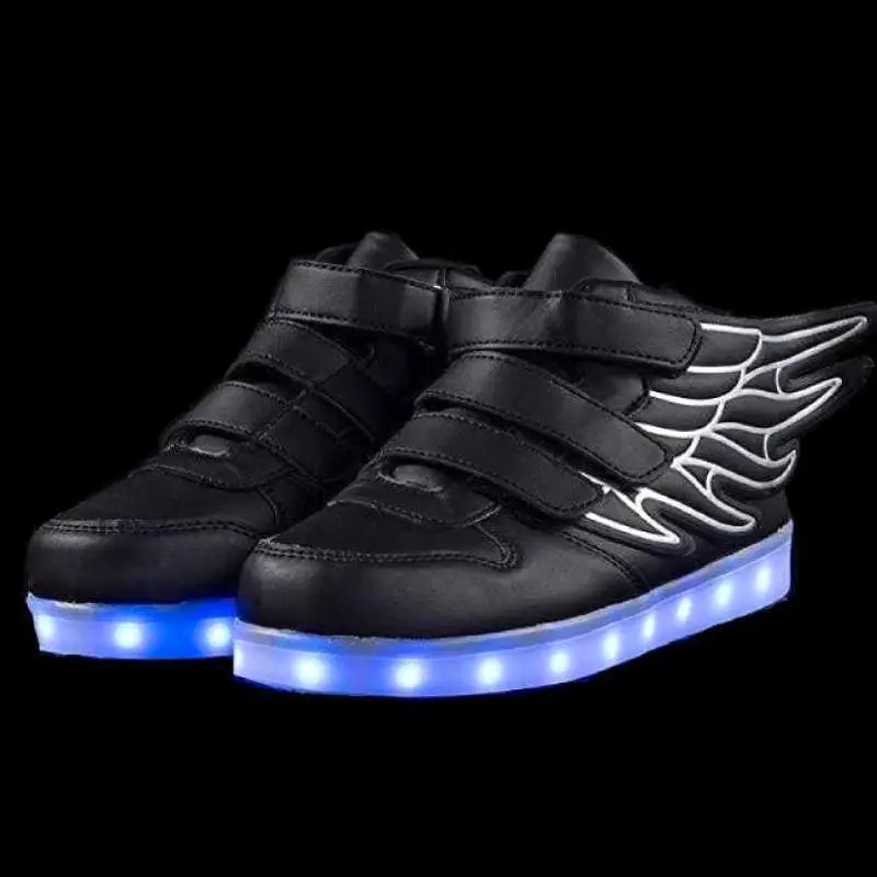 Flashez Black - LED Thunder Kids Shoes