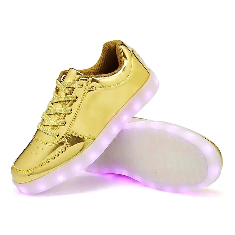 Flashez Gold LED Low Top Shoes