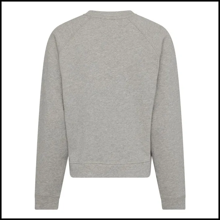 Ganni  |Crew Neck Flower Patterns Long Sleeves Plain Cotton Logo