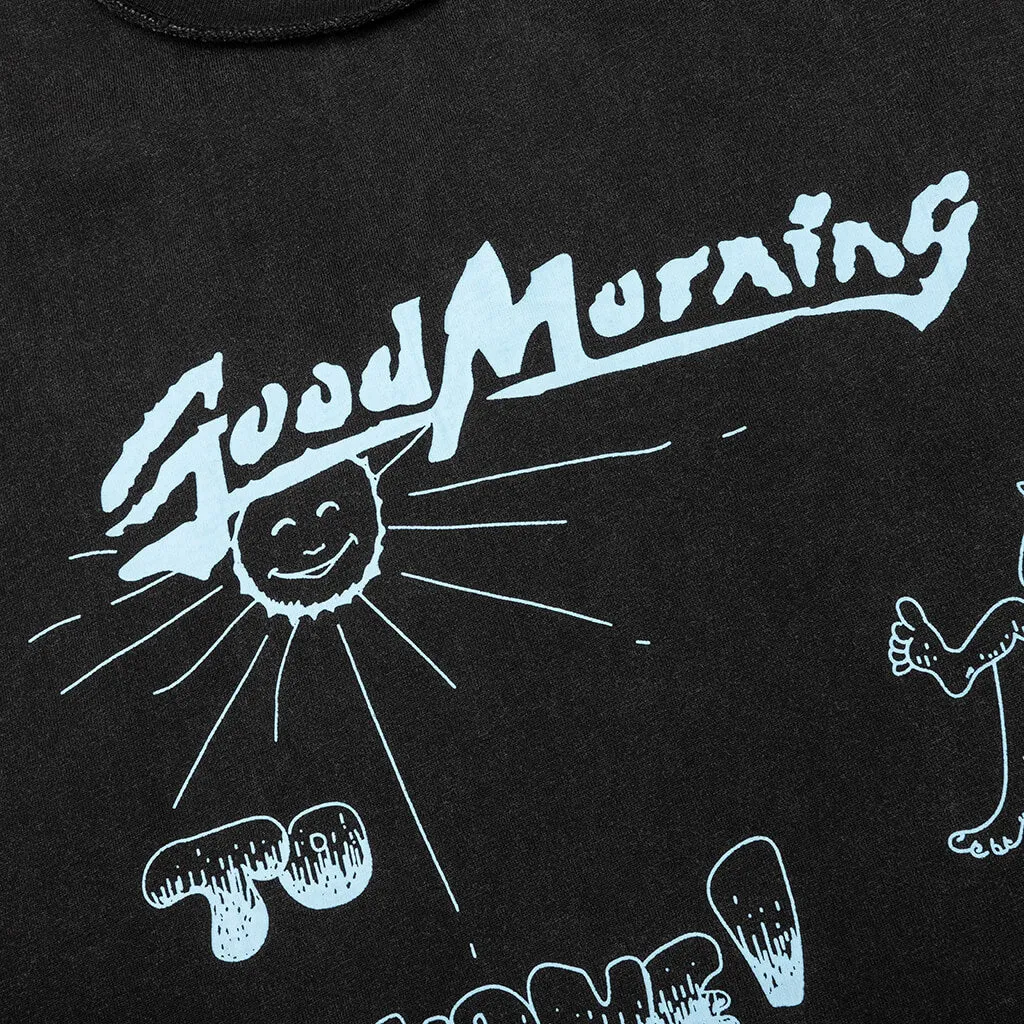 Good Morning Cops Vintage Wash Tee - Washed Black