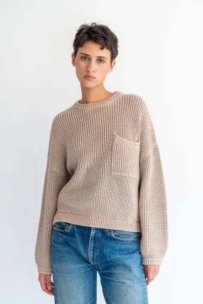 Grant Cotton Sweater - Sandstone