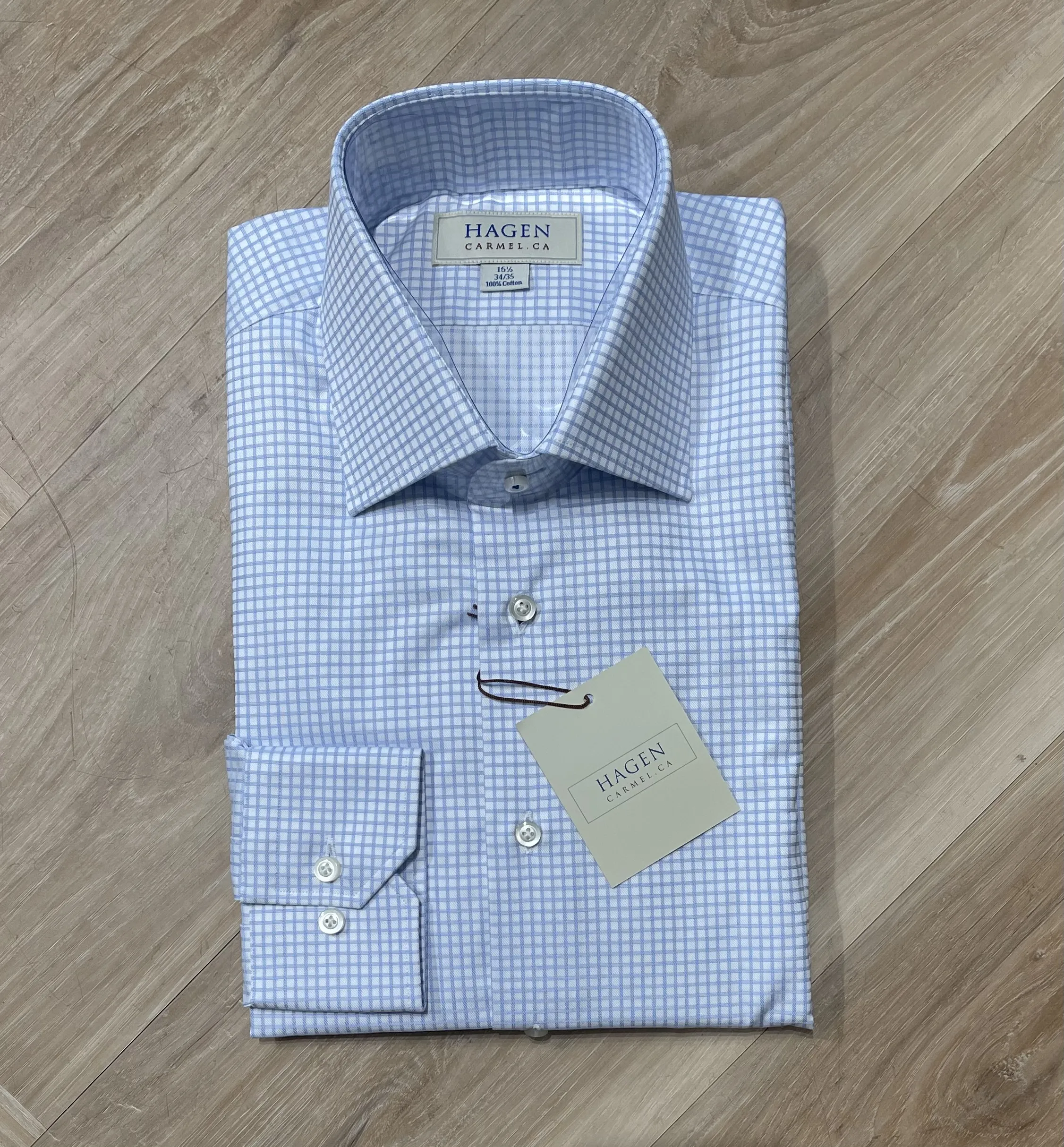 HAGEN CARMEL Twill Small Blue Check