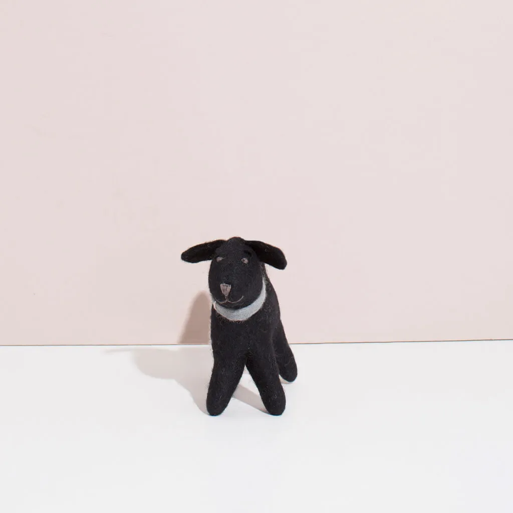 Hand Felted Black Labrador - Small