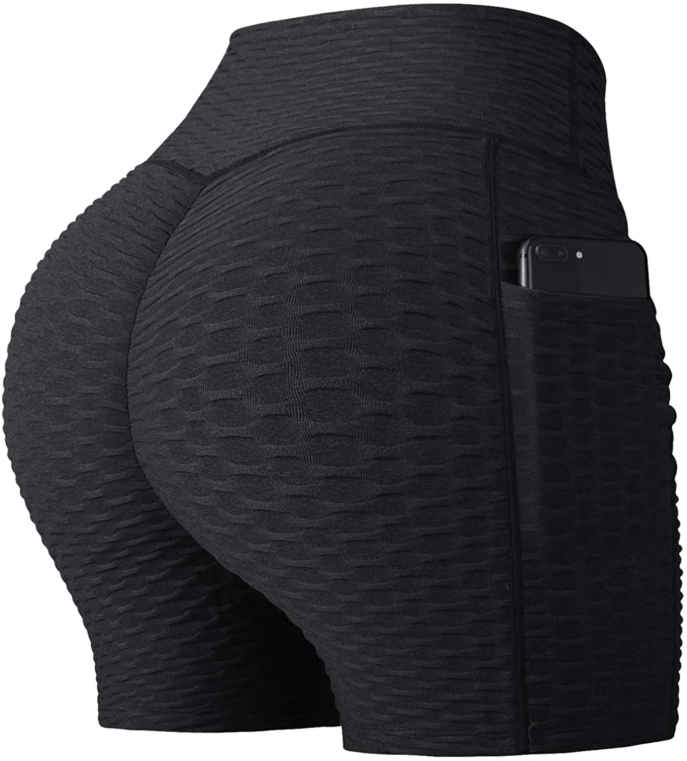 Haute Edition Women's Side Pocket Booty Lift Yoga Active Workout Bike Short