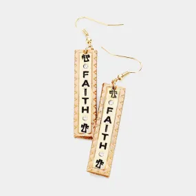 iLLASPARKZ Faith Genuine Leather Bar Dangle Earrings