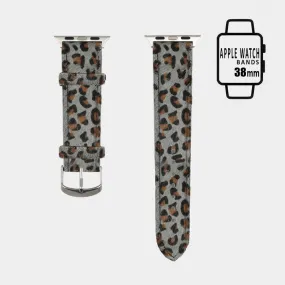 iLLASPARKZ Genuine Leather Leopard Apple Watch Band