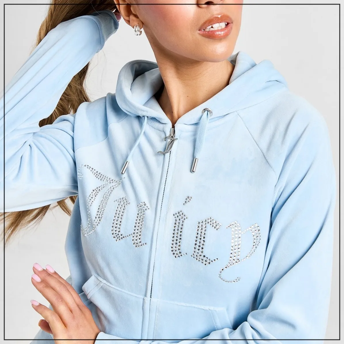 JUICY COUTURE  |Street Style Long Sleeves Logo Hoodies & Sweatshirts