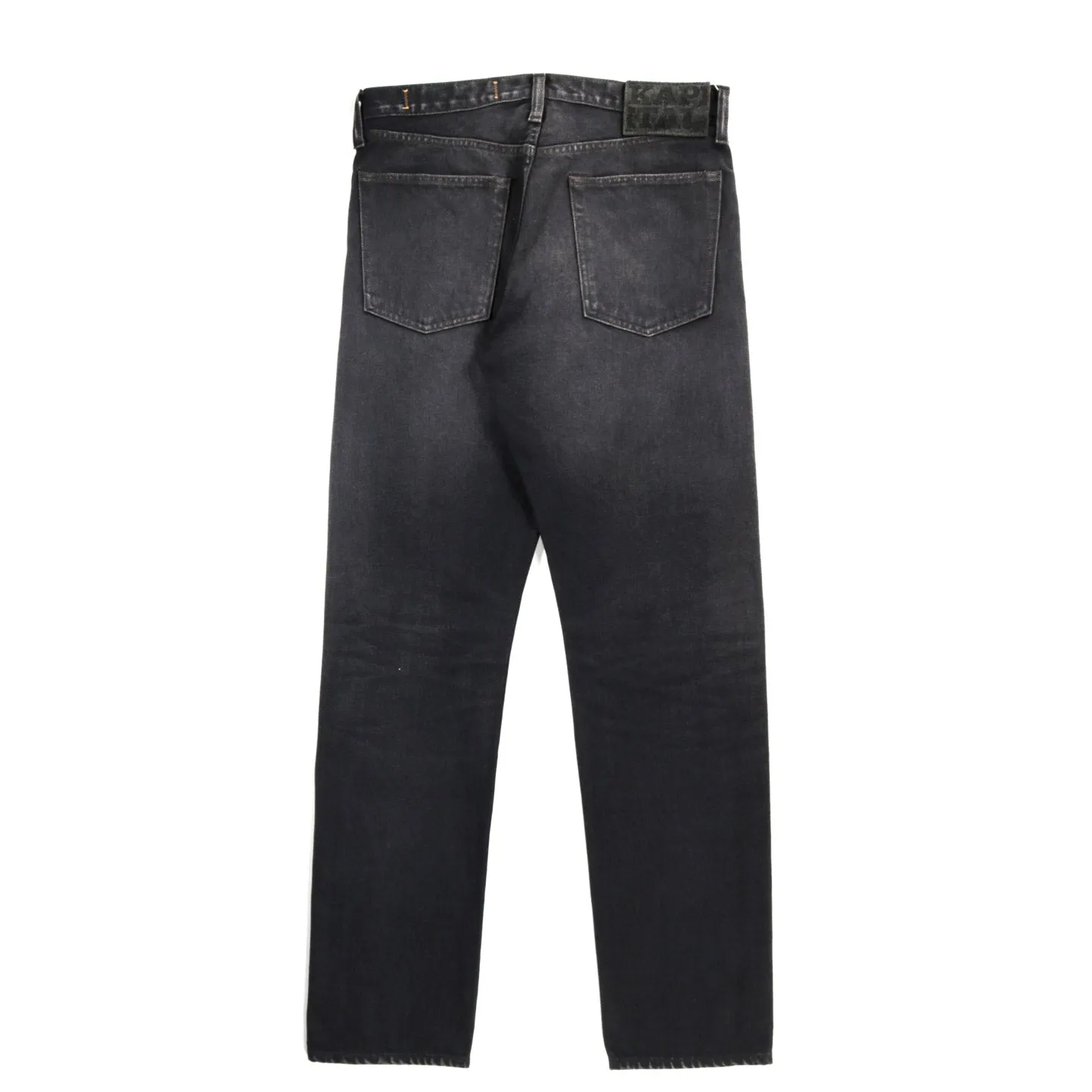 KAPITAL 14OZ BLACK X BLACK DENIM 5P MONKEY CISCO PRO