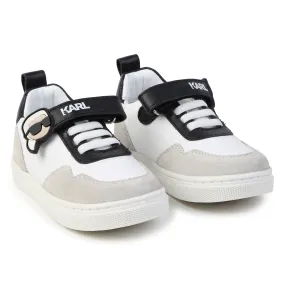 Karl Lagerfeld Sneaker Logo Strap Across Black Grey White