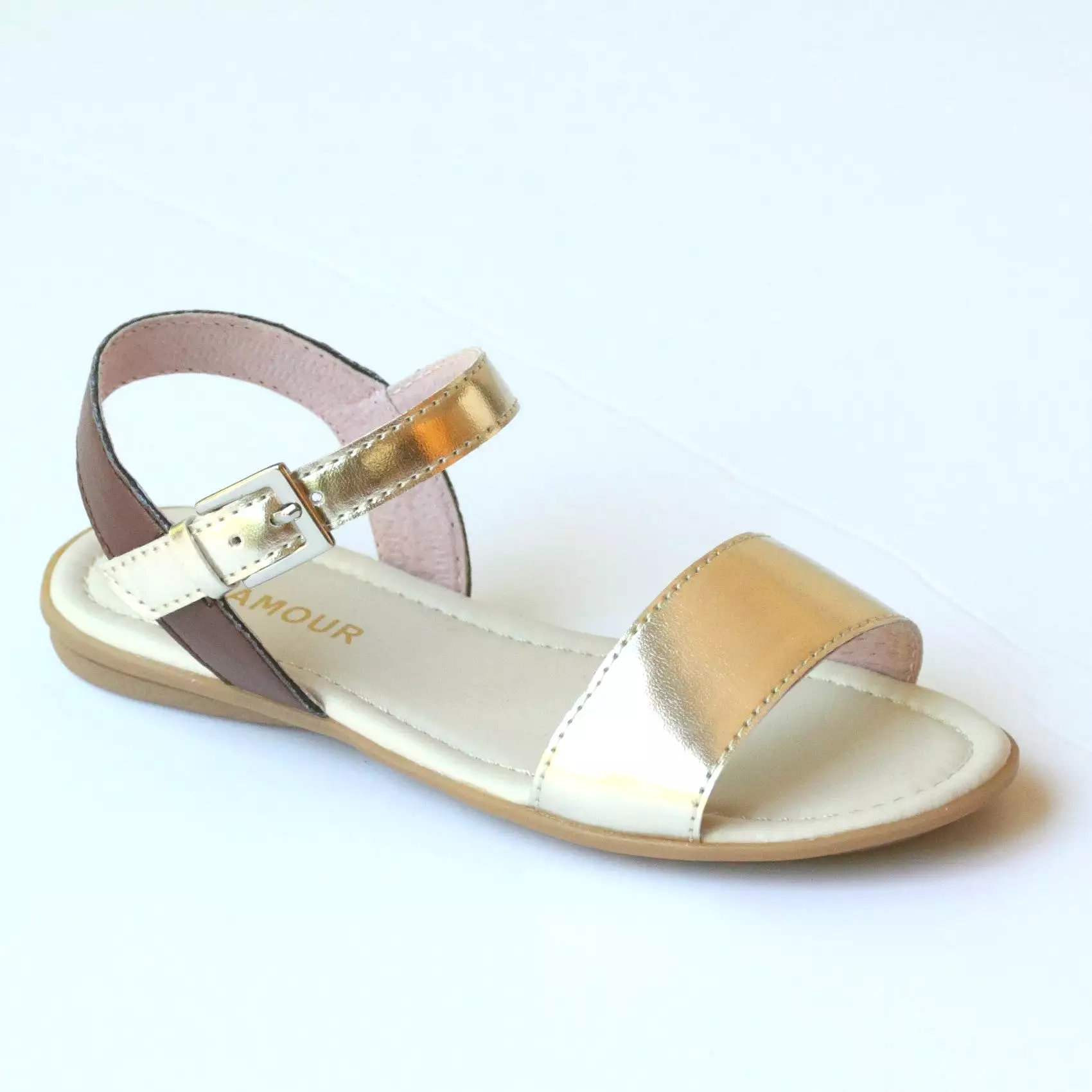 L'Amour Girls Flat Strap Sandal