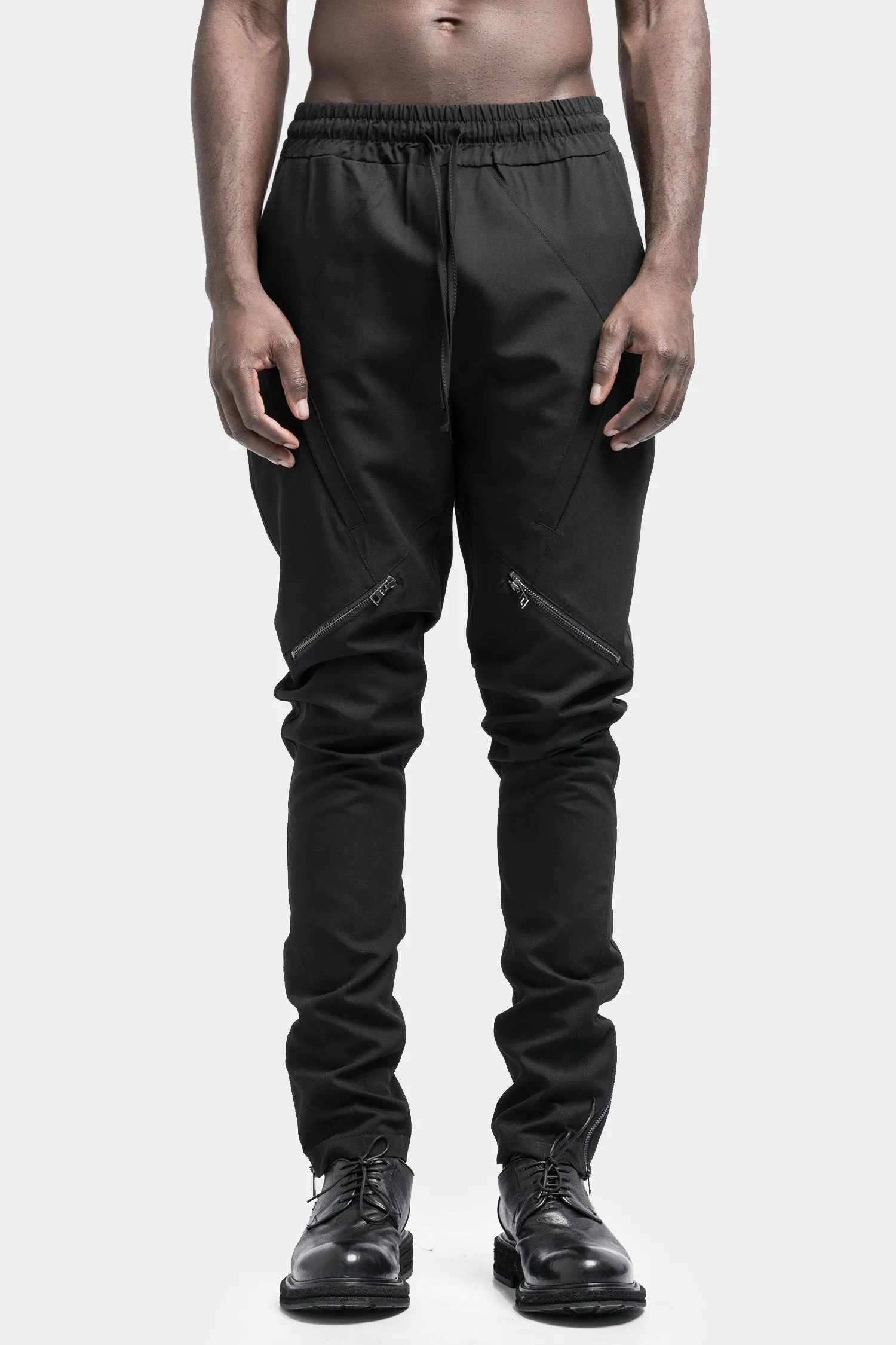 Leg zip pocket pants