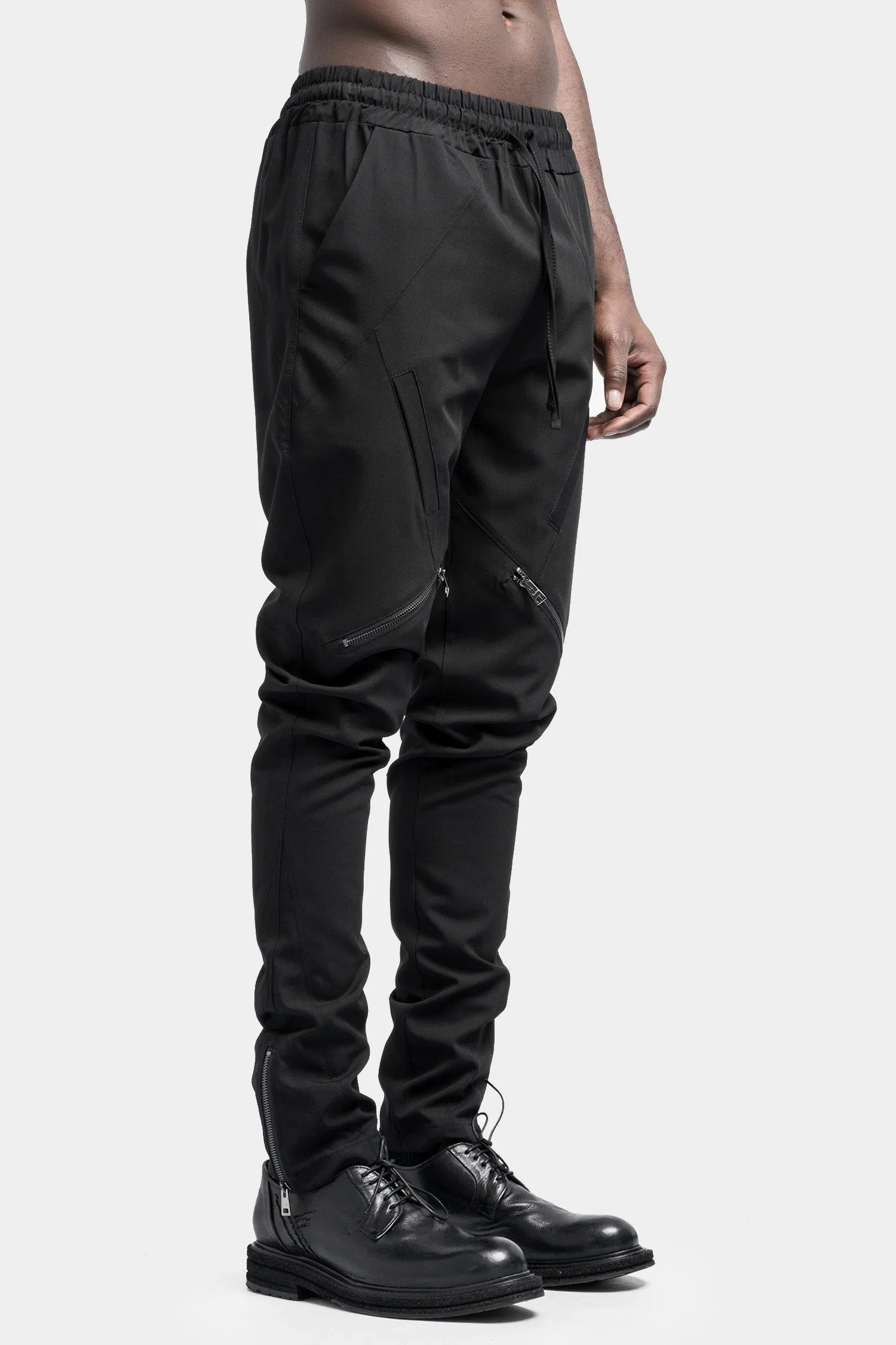 Leg zip pocket pants