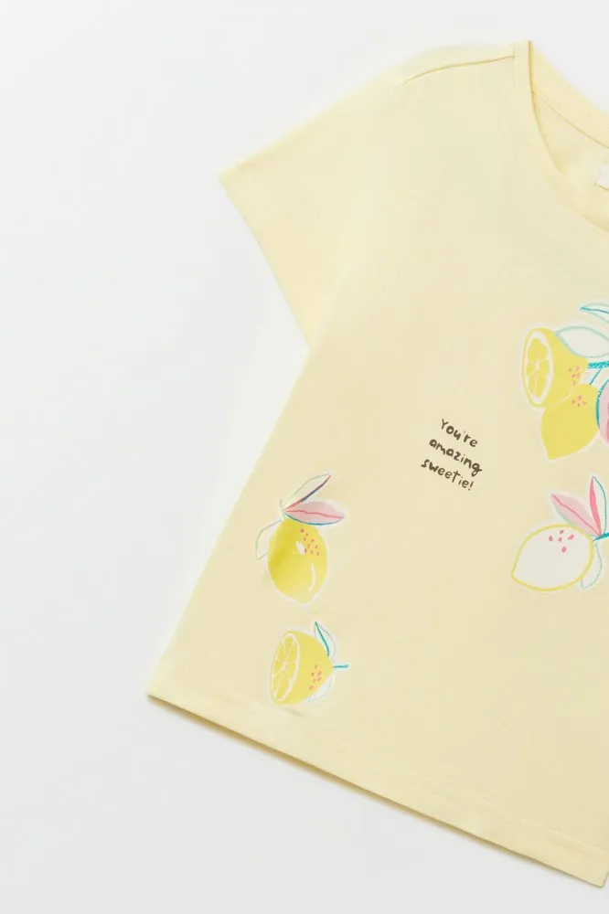 Lemon Aop T-Shirt - Yellow