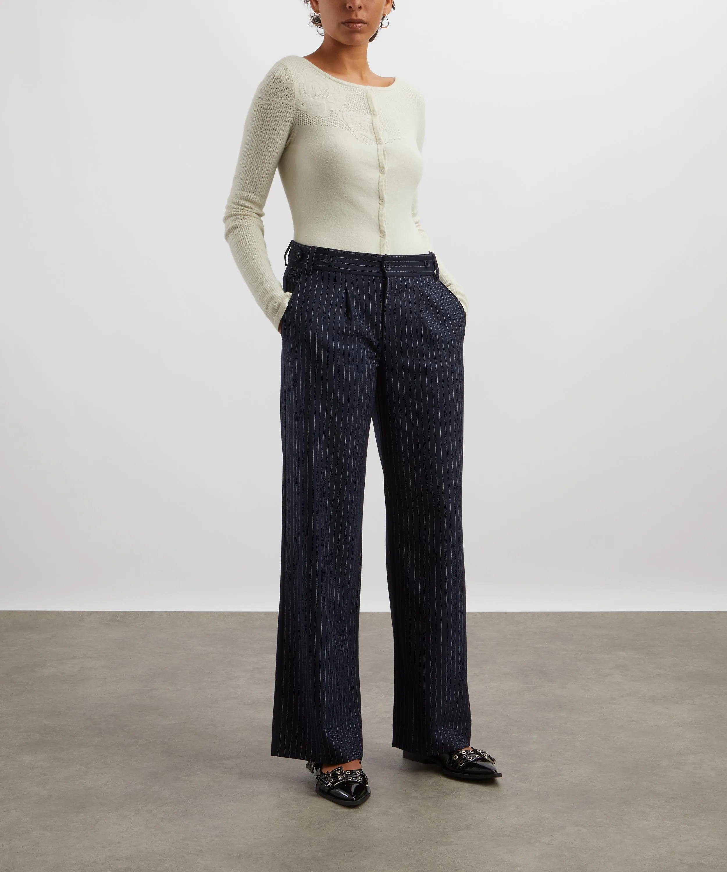 Lennox Ink Wide Leg Tailored Trousers