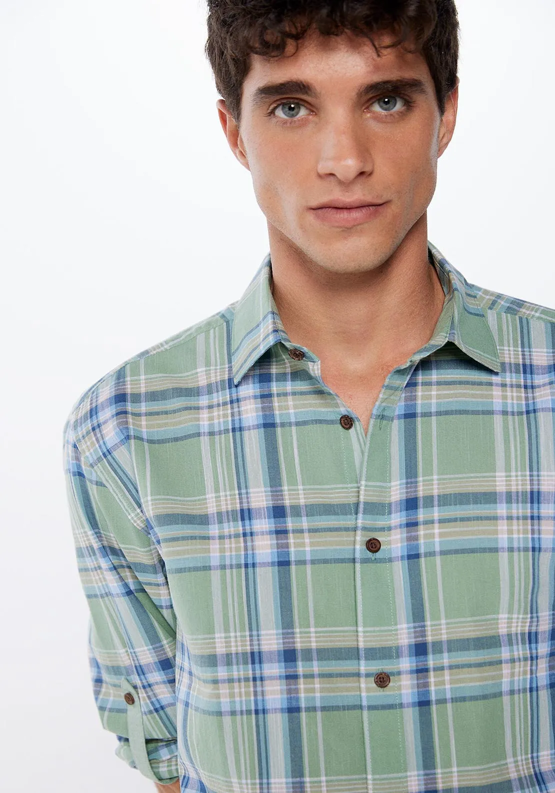 Lightweight check shirt - Green