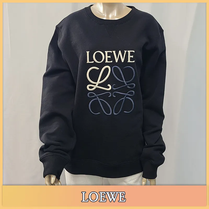 LOEWE  |Unisex Street Style Logo Hoodies & Sweatshirts